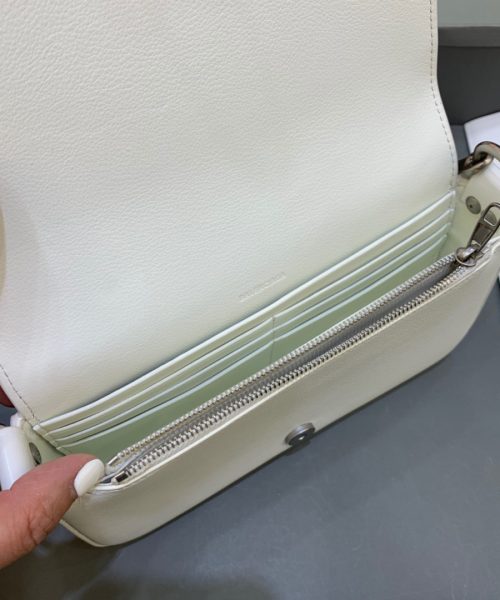 Balenciaga Bondage Wallet With Chain White, For Women, Women's Bags 8in/20cm