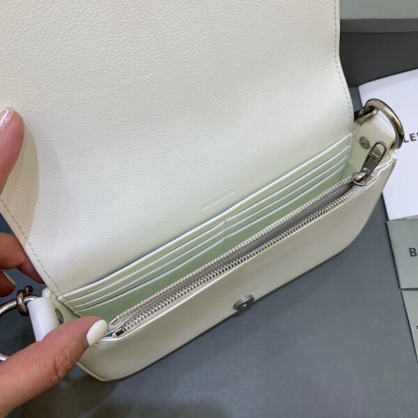 Balenciaga Bondage Wallet With Chain White, For Women, Women's Bags 8in/20cm