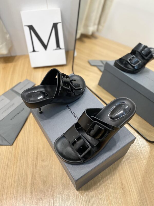 Balenciaga Cagole Sandal Black Shadow For Women