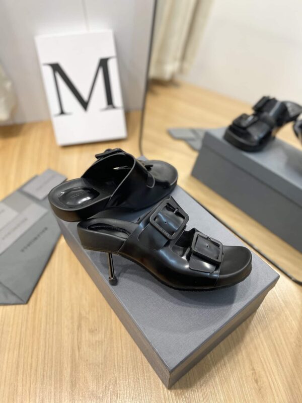 Balenciaga Cagole Sandal Black Shadow For Women