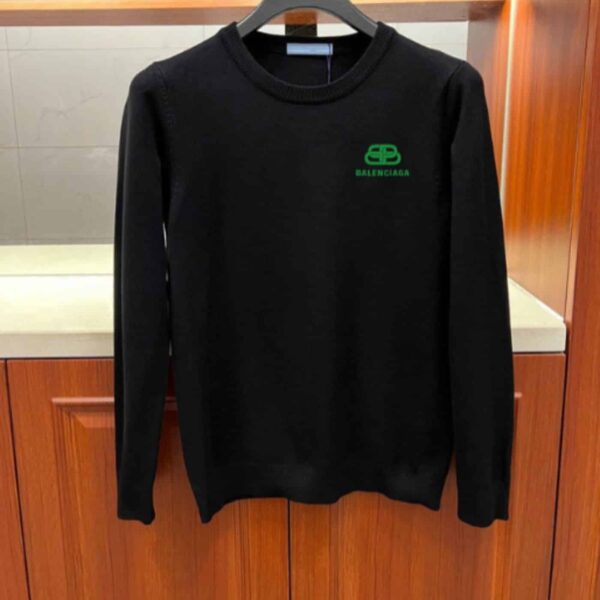 Balenciaga Cotton Crewneck Sweatshirt Black For Men