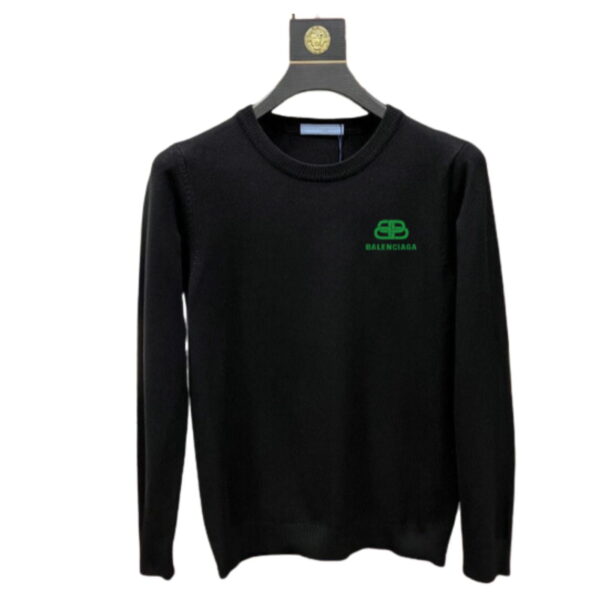 Balenciaga Cotton Crewneck Sweatshirt Black For Men