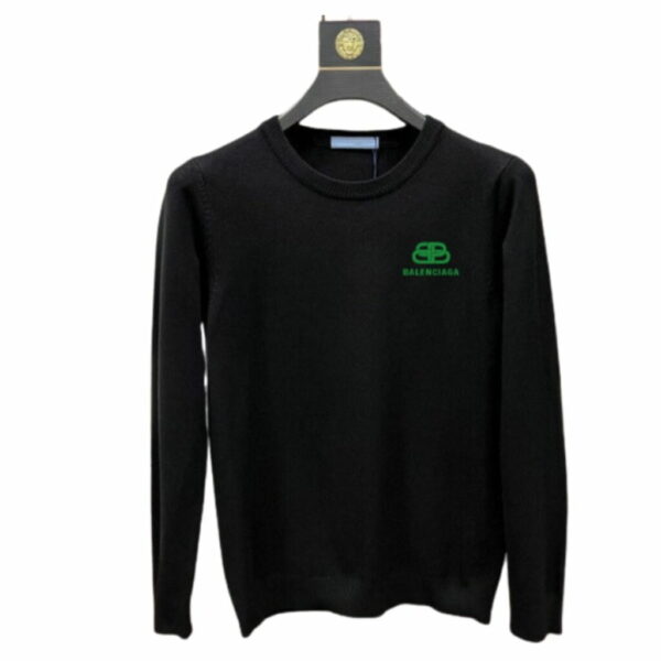 Balenciaga Cotton Crewneck Sweatshirt Black For Men