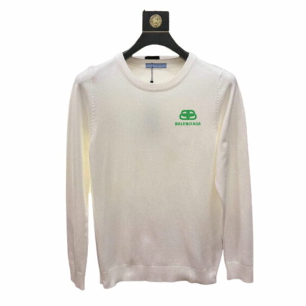 Balenciaga Cotton Crewneck Sweatshirt White For Men