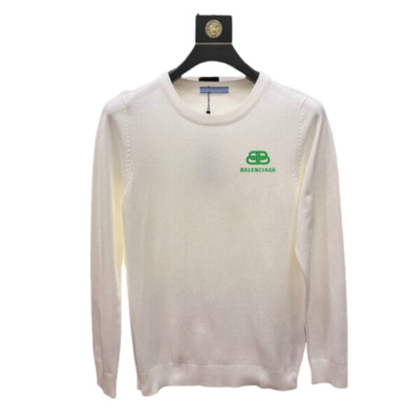 Balenciaga Cotton Crewneck Sweatshirt White For Men