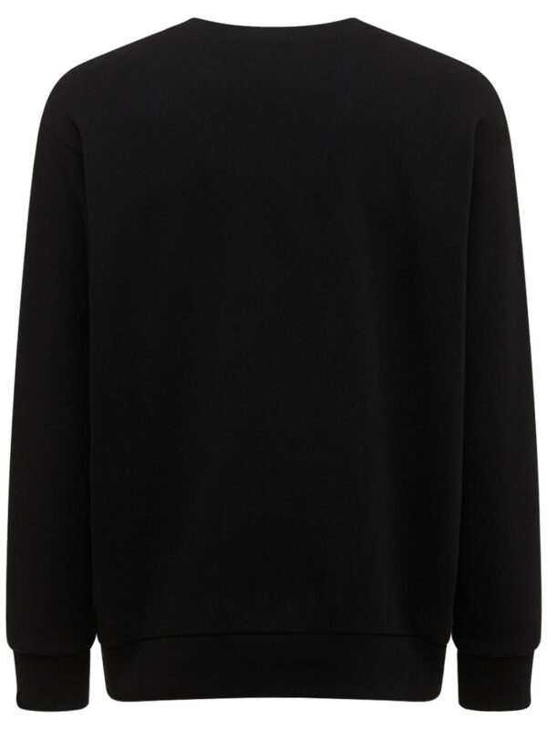 Balenciaga Crewneck Logo Cotton Sweatshirt Black For Men