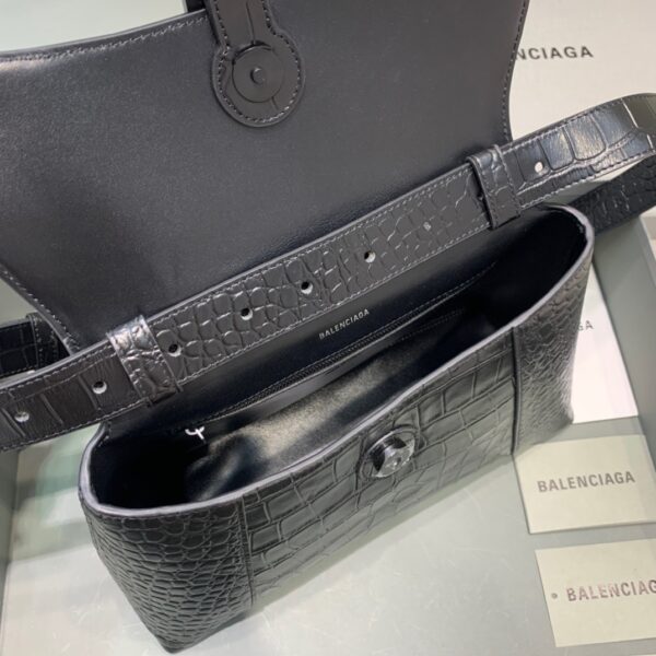 Balenciaga Downtown Small Shoulder Bag In Black, For Women, Women's Bags 11.8in/30cm