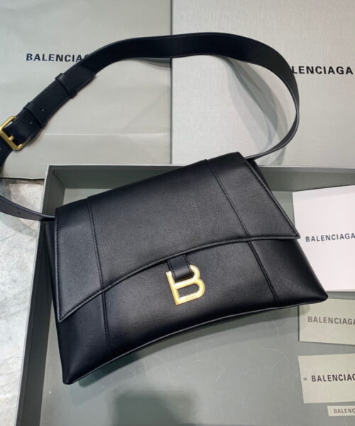 Balenciaga Downtown Small Shoulder Bag In Black, For Women, Women's Bags 11.8in/30cm 67135329S1M1000