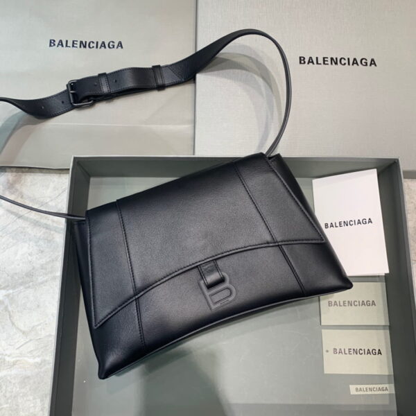 Balenciaga Downtown Small Shoulder Bag In Black, For Women, Women's Bags 11.8in/30cm