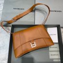 Balenciaga Downtown Small Shoulder Bag In Brown, For Women, Women's Bags 11.8in/30cm