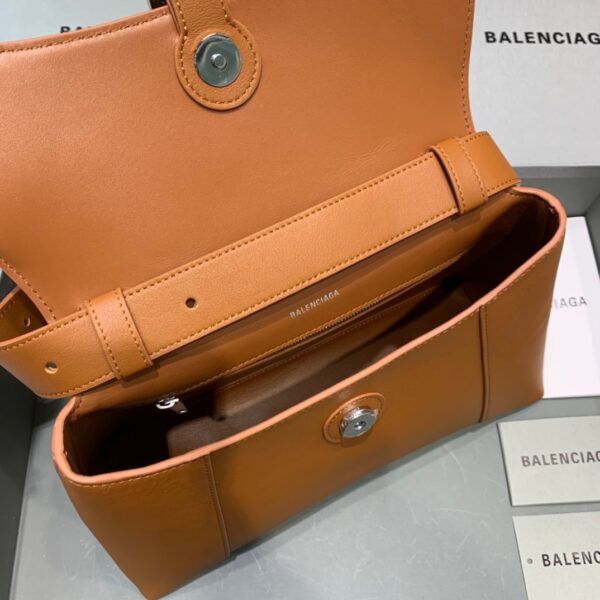 Balenciaga Downtown Small Shoulder Bag In Brown, For Women, Women's Bags 11.8in/30cm