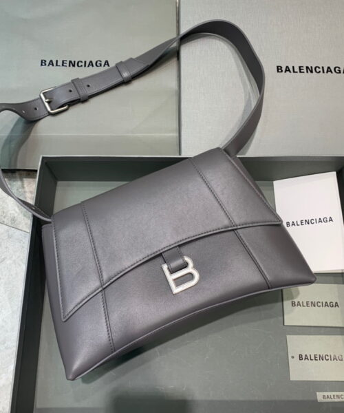 Balenciaga Downtown Small Shoulder Bag In Gray, For Women, Women's Bags 11.8in/30cm 67135329S1Y1604