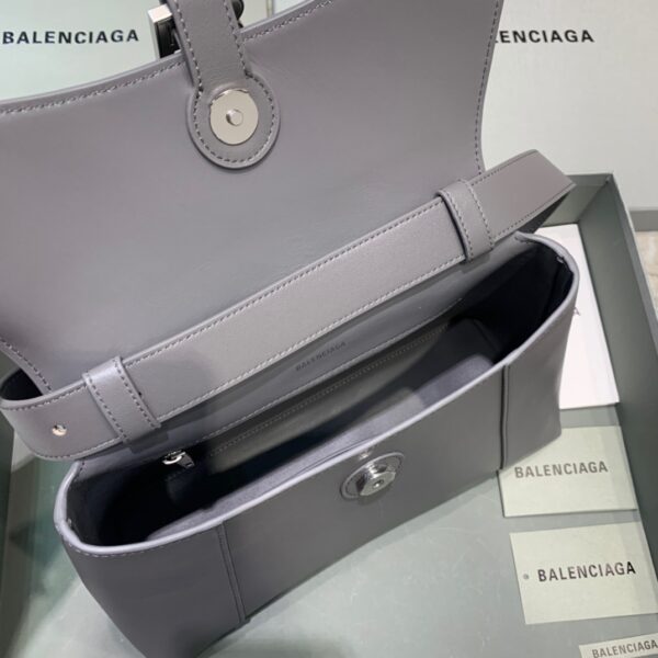 Balenciaga Downtown Small Shoulder Bag In Gray, For Women, Women's Bags 11.8in/30cm 67135329S1Y1604