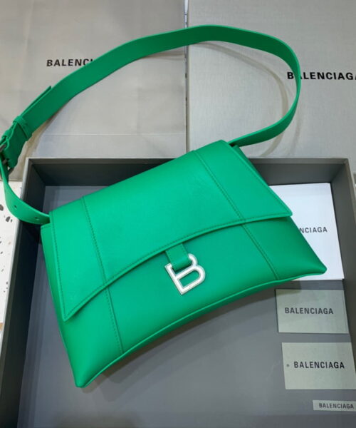 Balenciaga Downtown Small Shoulder Bag In Green, For Women, Women's Bags 11.8in/30cm
