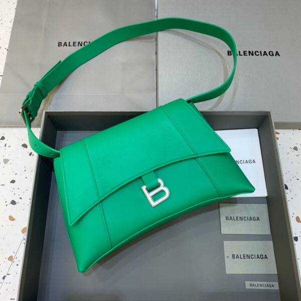Balenciaga Downtown Small Shoulder Bag In Green, For Women, Women's Bags 11.8in/30cm