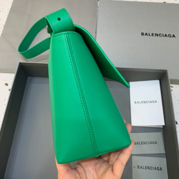 Balenciaga Downtown Small Shoulder Bag In Green, For Women, Women's Bags 11.8in/30cm