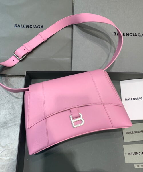 Balenciaga Downtown Small Shoulder Bag In Pink, For Women, Women's Bags 11.8in/30cm 67135329S1Y5906