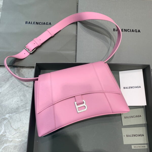 Balenciaga Downtown Small Shoulder Bag In Pink, For Women, Women's Bags 11.8in/30cm 67135329S1Y5906