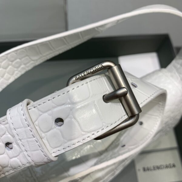 Balenciaga Downtown Small Shoulder Bag In White, For Women, Women's Bags 11.8in/30cm