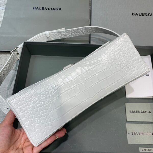 Balenciaga Downtown Small Shoulder Bag In White, For Women, Women's Bags 11.8in/30cm