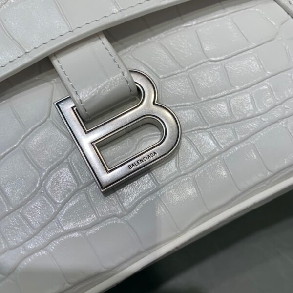 Balenciaga Downtown Small Shoulder Bag In White, For Women, Women's Bags 11.8in/30cm