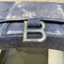 Balenciaga Downtown Small Shoulder Bag With Chain Blue Washed, For Women, Women's Bags 11.8in/30cm