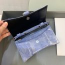 Balenciaga Downtown Small Shoulder Bag With Chain Blue Washed, For Women, Women's Bags 11.8in/30cm