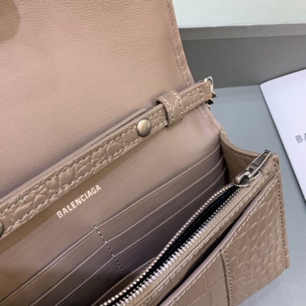 Balenciaga Downtown Small Shoulder Bag With Chain Brown, For Women, Women's Bags 11.8in/30cm