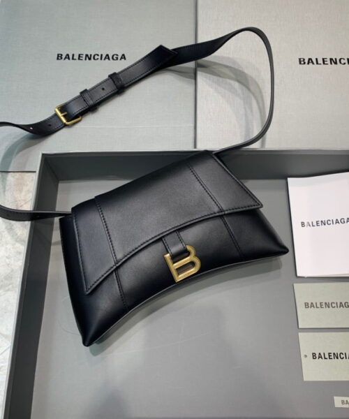 Balenciaga Downtown XS Shoulder Bag In Black, For Women, Women's Bags 10in/25cm