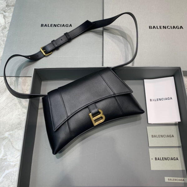 Balenciaga Downtown XS Shoulder Bag In Black, For Women, Women's Bags 10in/25cm