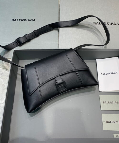 Balenciaga Downtown XS Shoulder Bag In Black, For Women, Women's Bags 10in/25cm