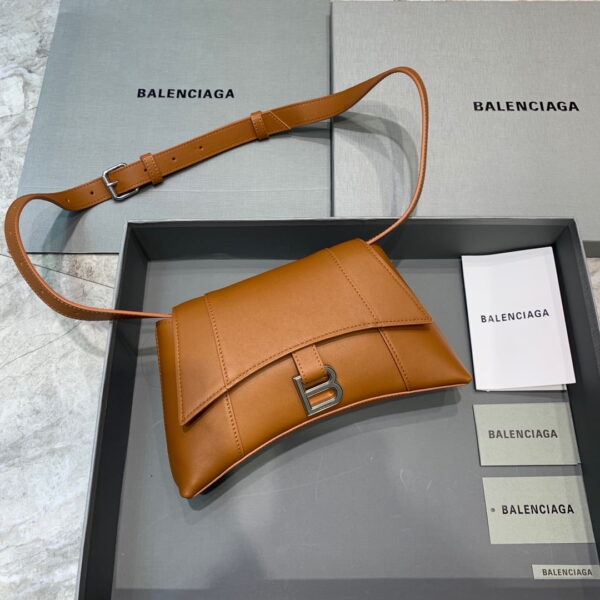 Balenciaga Downtown XS Shoulder Bag In Brown, For Women, Women's Bags 10in/25cm