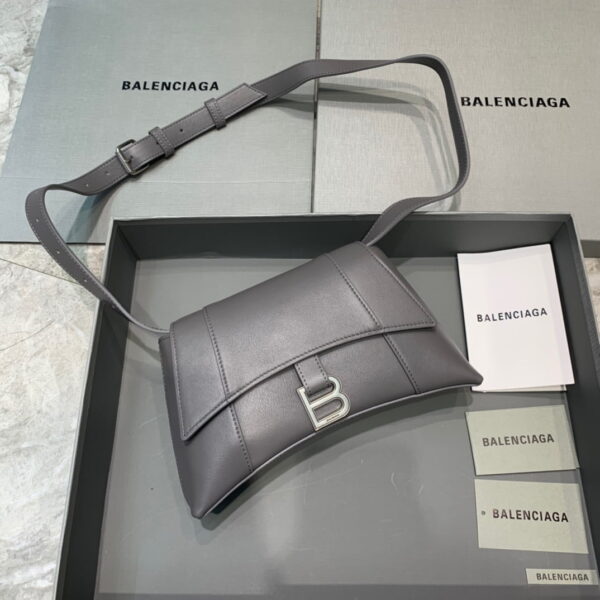Balenciaga Downtown XS Shoulder Bag In Gray, For Women, Women's Bags 10in/25cm