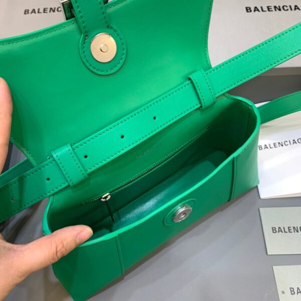 Balenciaga Downtown XS Shoulder Bag In Green, For Women, Women's Bags 10in/25cm