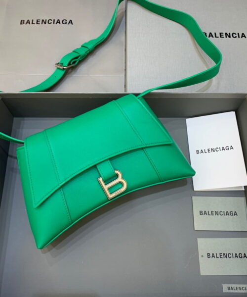 Balenciaga Downtown XS Shoulder Bag In Green, For Women, Women's Bags 10in/25cm