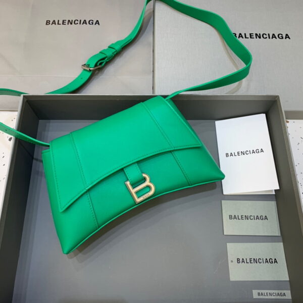 Balenciaga Downtown XS Shoulder Bag In Green, For Women, Women's Bags 10in/25cm