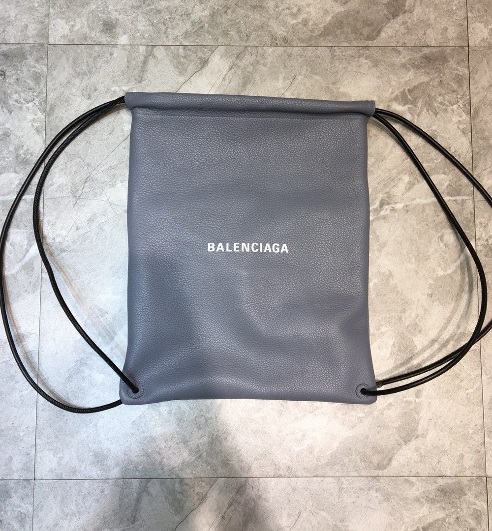 Balenciaga Everyday Drawstring Backpack In Grey, For Women, Women's Bags 18.5in/47cm