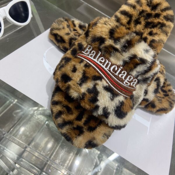 Balenciaga Furry Slide Brown For Women 