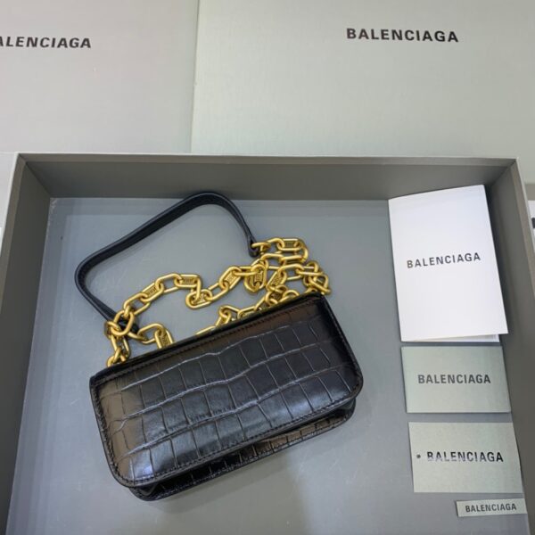 Balenciaga Gossip Small On Chain Shoulder Bag Black, For Women, Women's Bags 7.4in/19cm