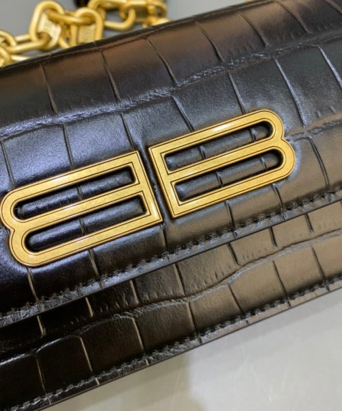 Balenciaga Gossip Small On Chain Shoulder Bag Black, For Women, Women's Bags 7.4in/19cm