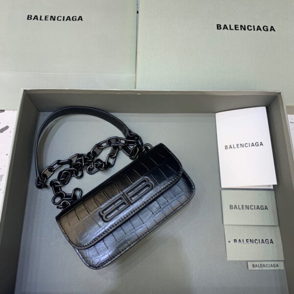 Balenciaga Gossip Small On Chain Shoulder Bag Black, For Women, Women's Bags 7.4in/19cm