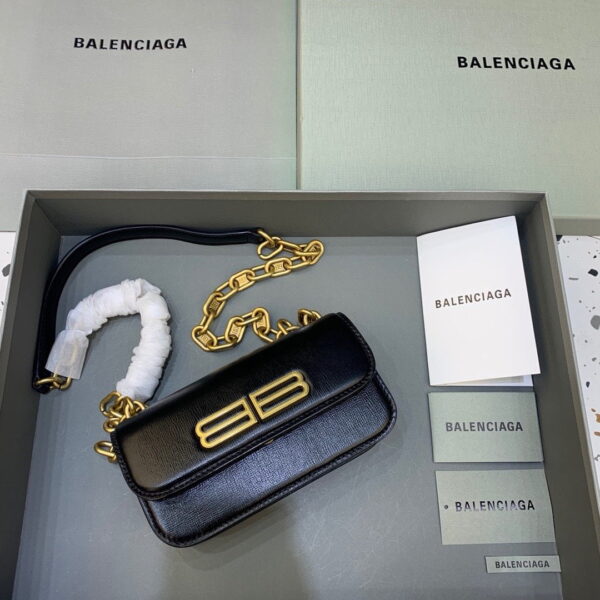 Balenciaga Gossip Small On Chain Shoulder Bag Black, For Women, Women's Bags 7.4in/19cm