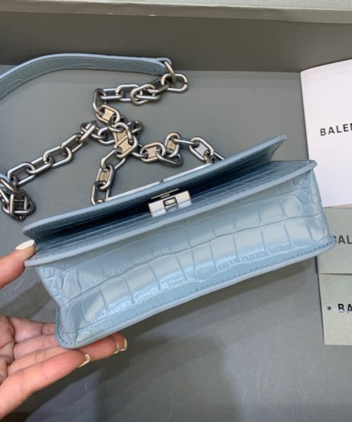 Balenciaga Gossip Small On Chain Shoulder Bag Blue, For Women, Women's Bags 7.4in/19cm