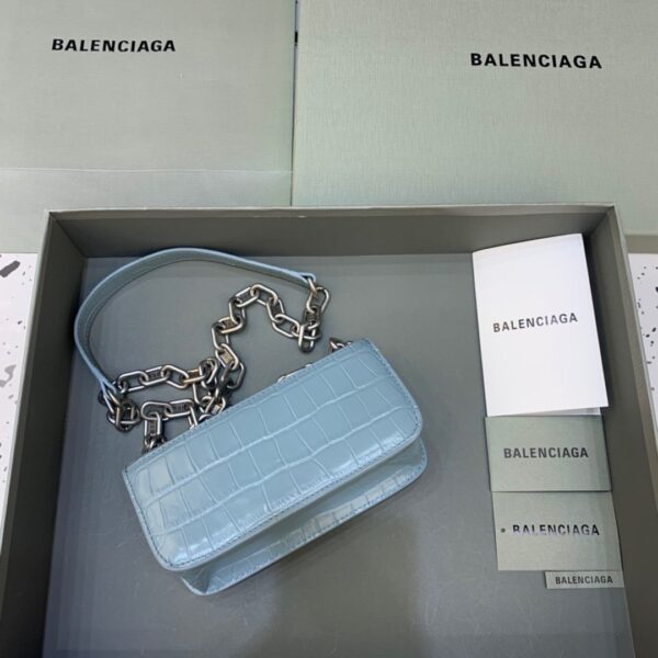 Balenciaga Gossip Small On Chain Shoulder Bag Blue, For Women, Women's Bags 7.4in/19cm