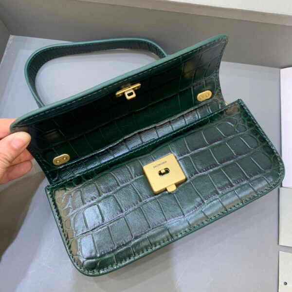 Balenciaga Gossip Small On Chain Shoulder Bag Dark Green, For Women, Women's Bags 7.4in/19cm