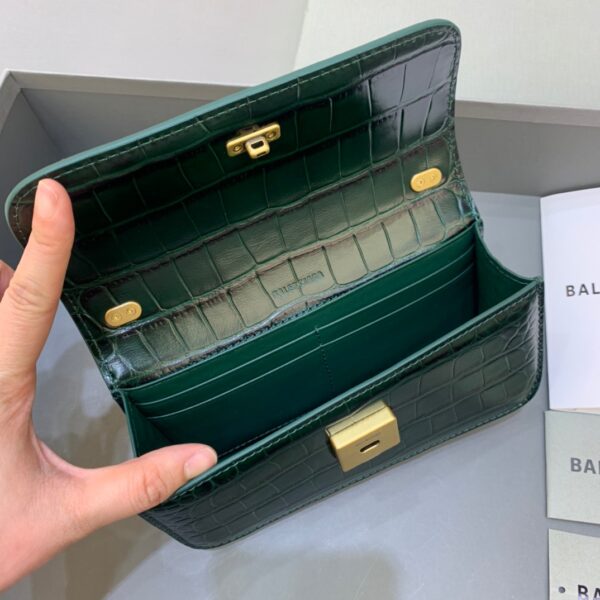 Balenciaga Gossip Small On Chain Shoulder Bag Dark Green, For Women, Women's Bags 7.4in/19cm