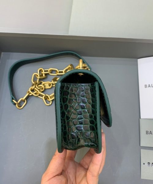 Balenciaga Gossip Small On Chain Shoulder Bag Dark Green, For Women, Women's Bags 7.4in/19cm
