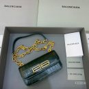 Balenciaga Gossip Small On Chain Shoulder Bag Dark Green, For Women, Women's Bags 7.4in/19cm