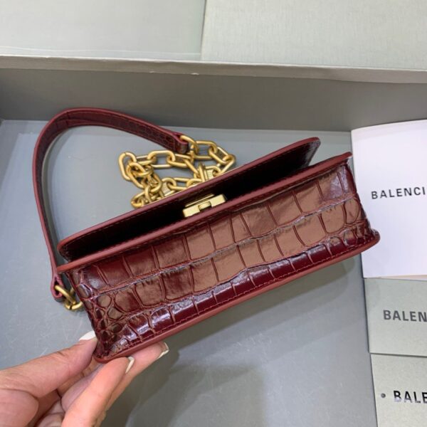 Balenciaga Gossip Small On Chain Shoulder Bag Dark Red, For Women, Women's Bags 7.4in/19cm