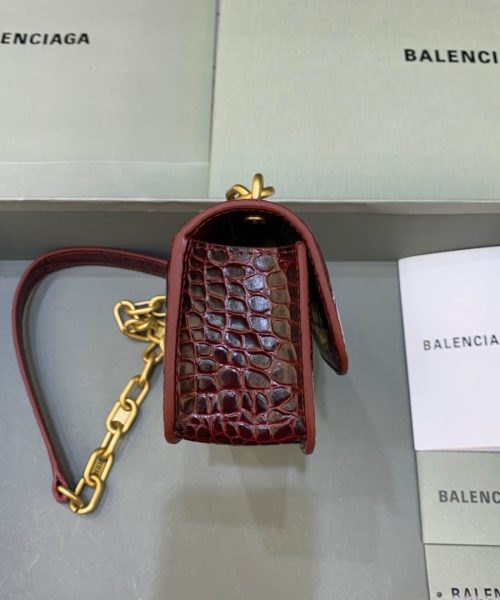 Balenciaga Gossip Small On Chain Shoulder Bag Dark Red, For Women, Women's Bags 7.4in/19cm